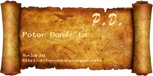 Potor Donáta névjegykártya